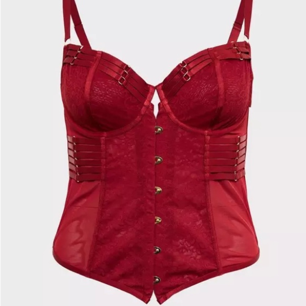 Torrid Red Lace Bustier
